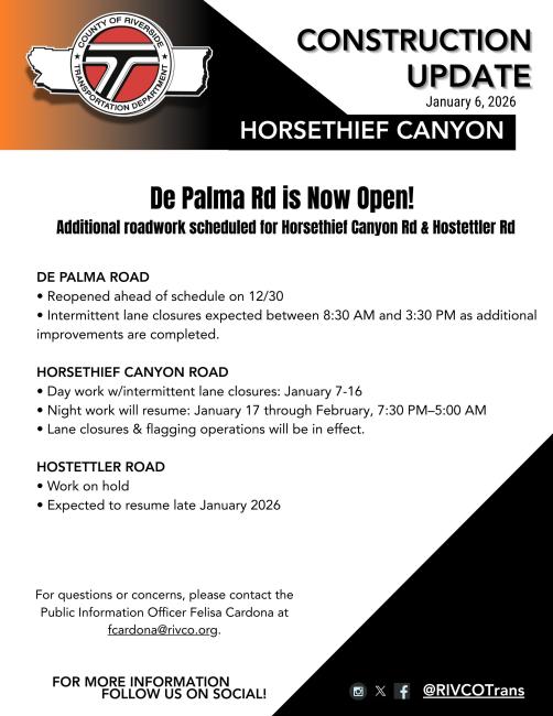 De Palma Road Notice