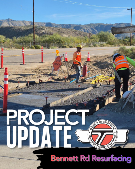 🚧 Project Update - Bennett Road Resurfacing 🚧 | County of Riverside ...